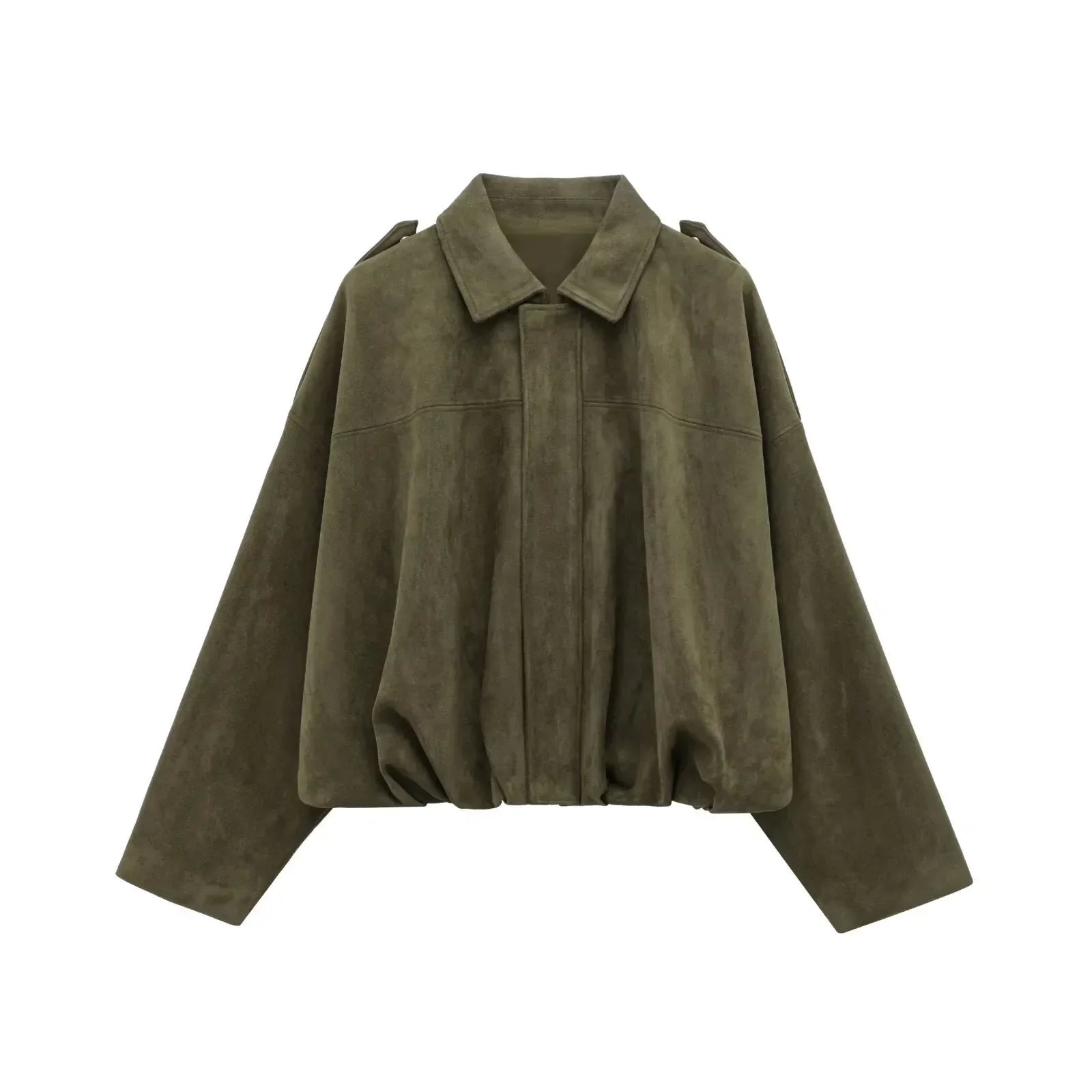 Isla Veste Dame i Suede – Elegant Oversize Jakke med Moderne Snit & Blød Komfort