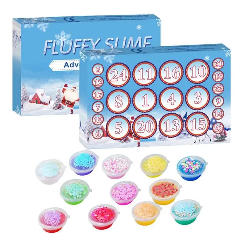 24-day slime advent calendar for children - Christmas countdown