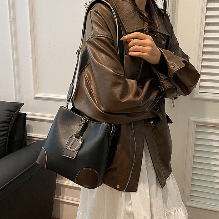 AllureLuxe | Elegant Læder Skuldertaske Stilfuldt Design