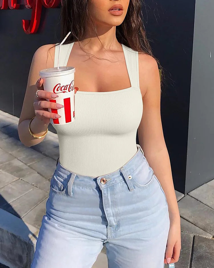 ChicRibbed Bodysuit | Frigør dit indre selvtillid-zarada.dk