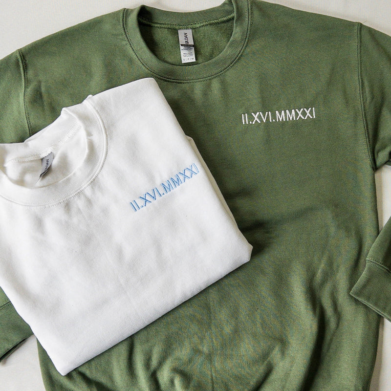 DateWear | Tilpassede Sweatshirts med Relaxed Fit og Dato Personalisering