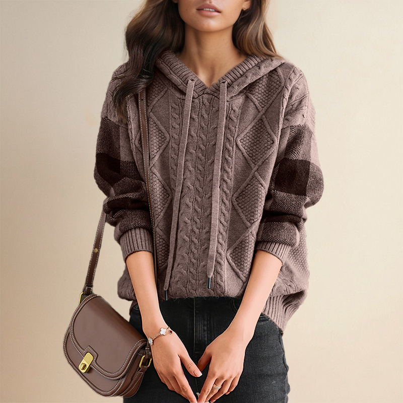 Emily | Kabelstrik Hoodie Sweater