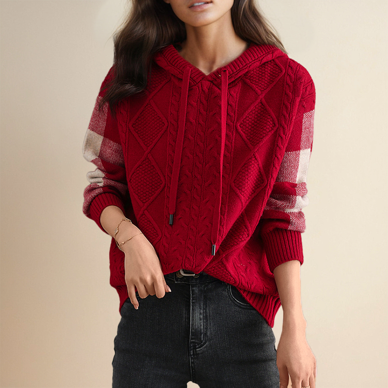 Emily | Kabelstrik Hoodie Sweater
