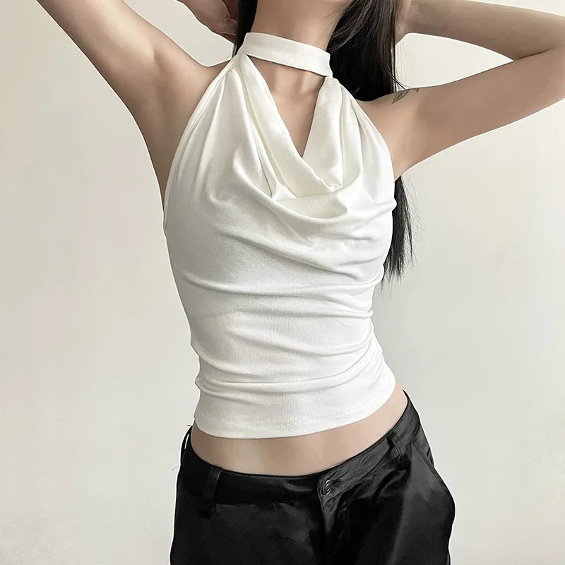 Casual halterneck-top til kvinder