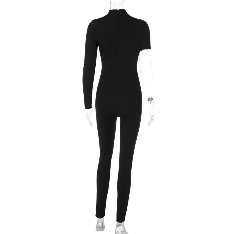 Udskåret jumpsuit med en skulder