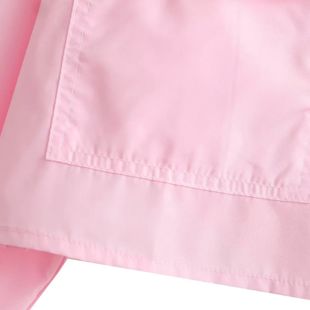 Loose Cropped Poplin skjorte til kvinder