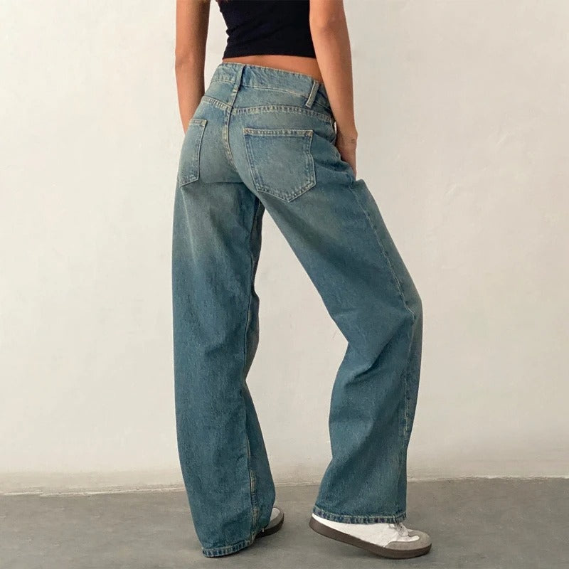 Baggy boyfriend-jeans til kvinder