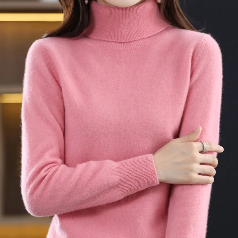 Strikket sweater i kashmir til kvinder