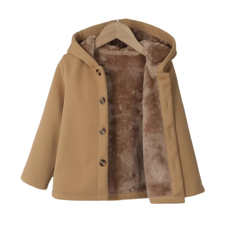 Tyk fleece vinterfrakke til piger