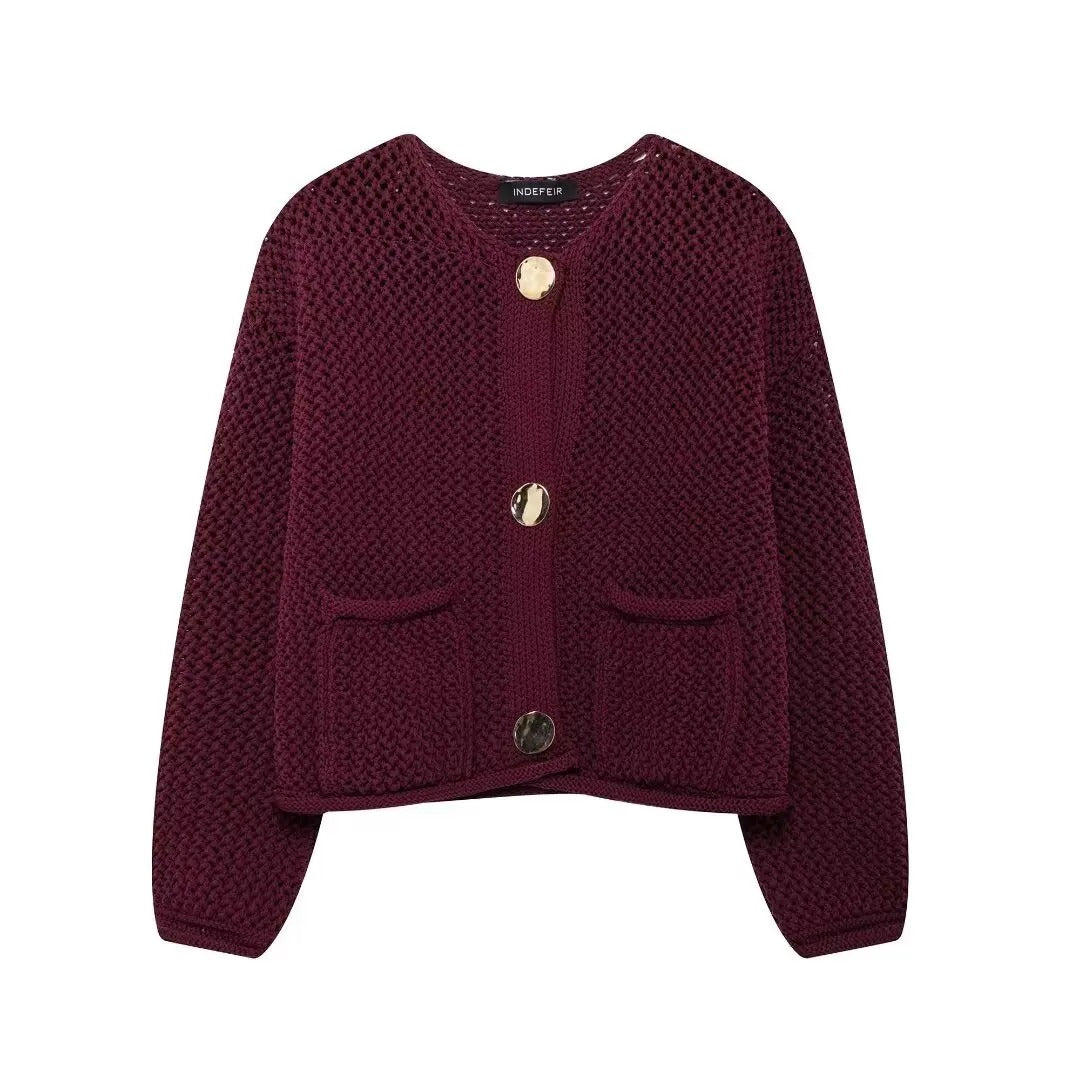 Vintage sweater cardigan til kvinder