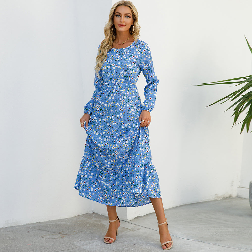 Boheme-maxi-kjole i chiffon til kvinder