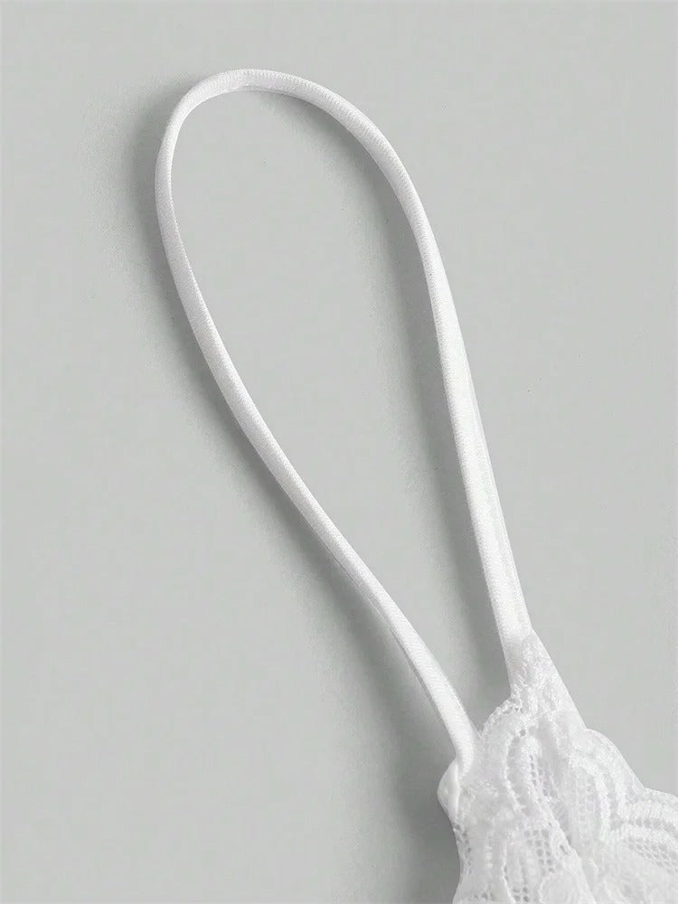 Kvinders kontrast blonde sløjfe Front Crop Cami Top