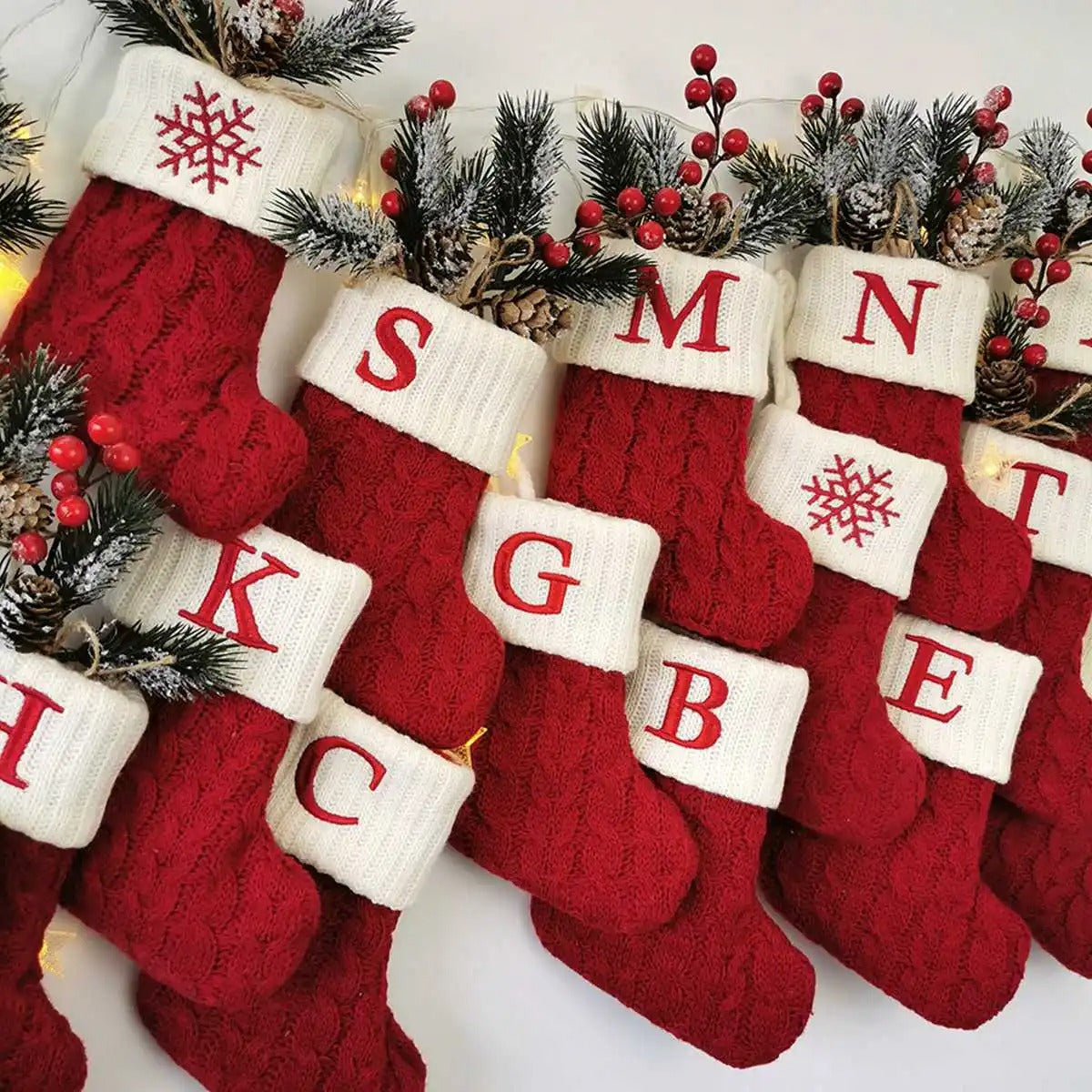 Julebrev strikkede sokker