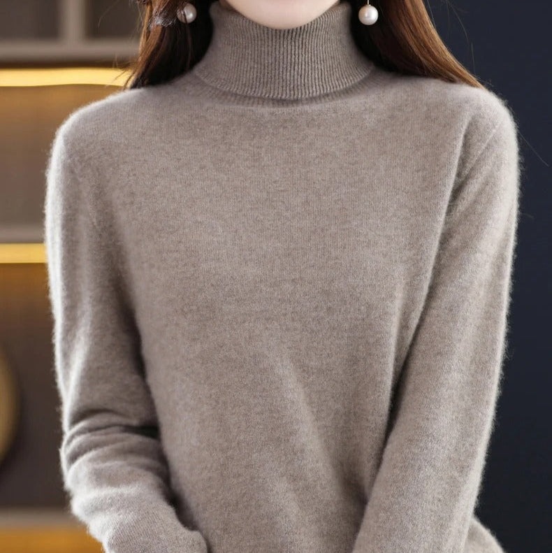 Strikket sweater i kashmir til kvinder