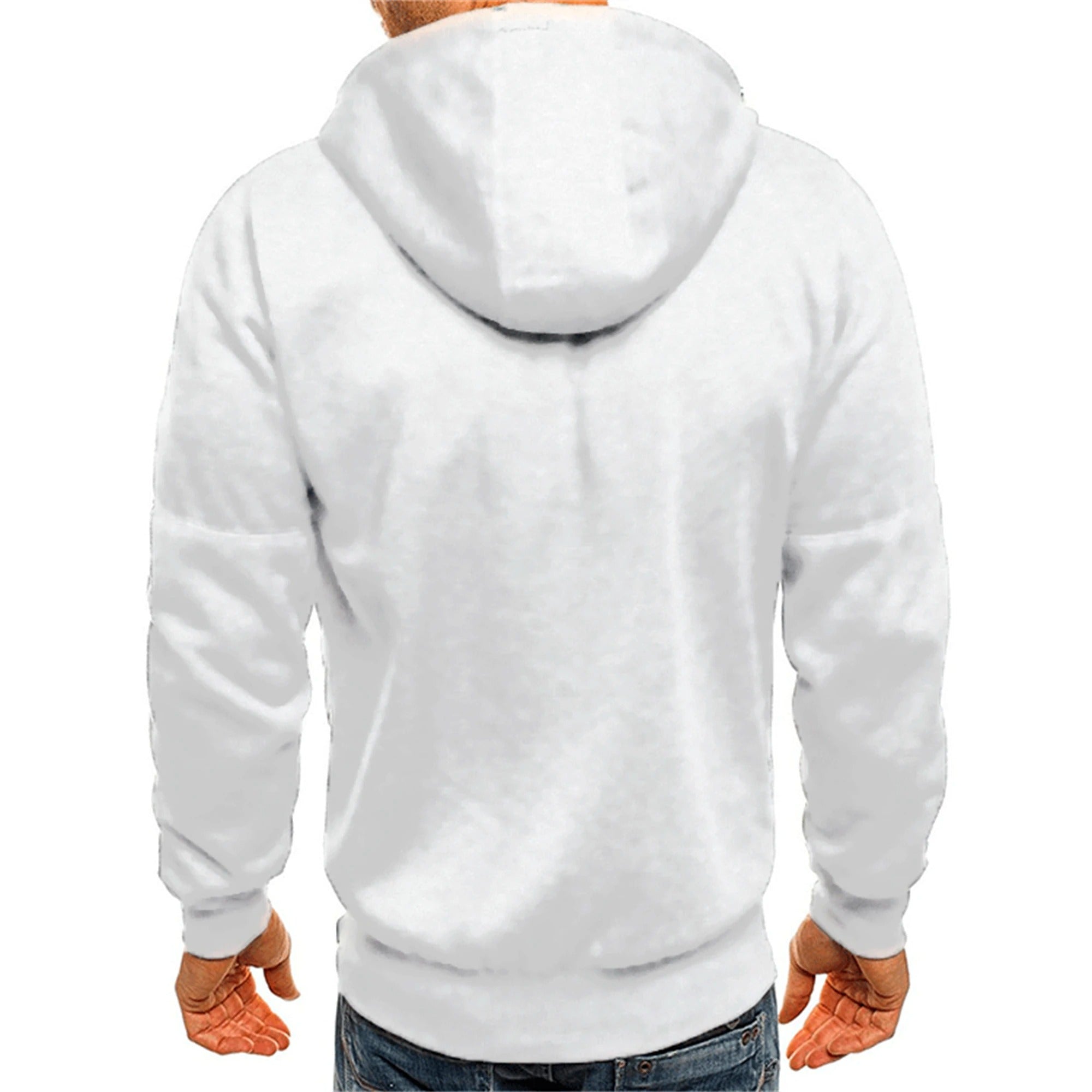 Afslappet sweatshirt med hætte til mænd