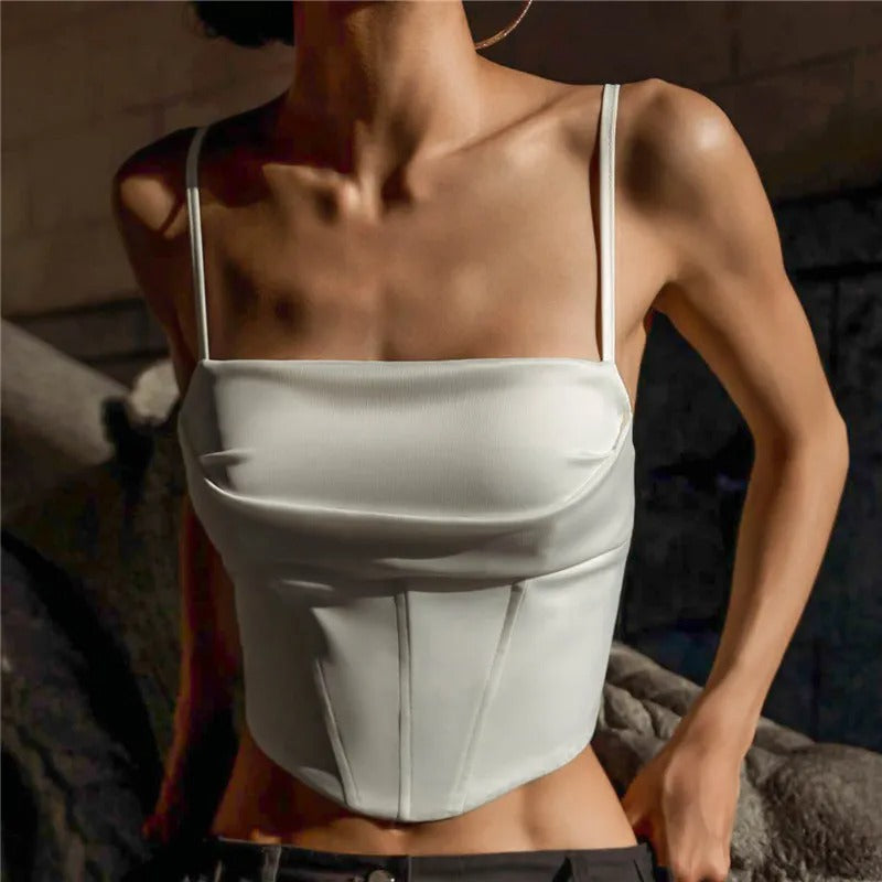 Rygløs Crop Top til kvinder