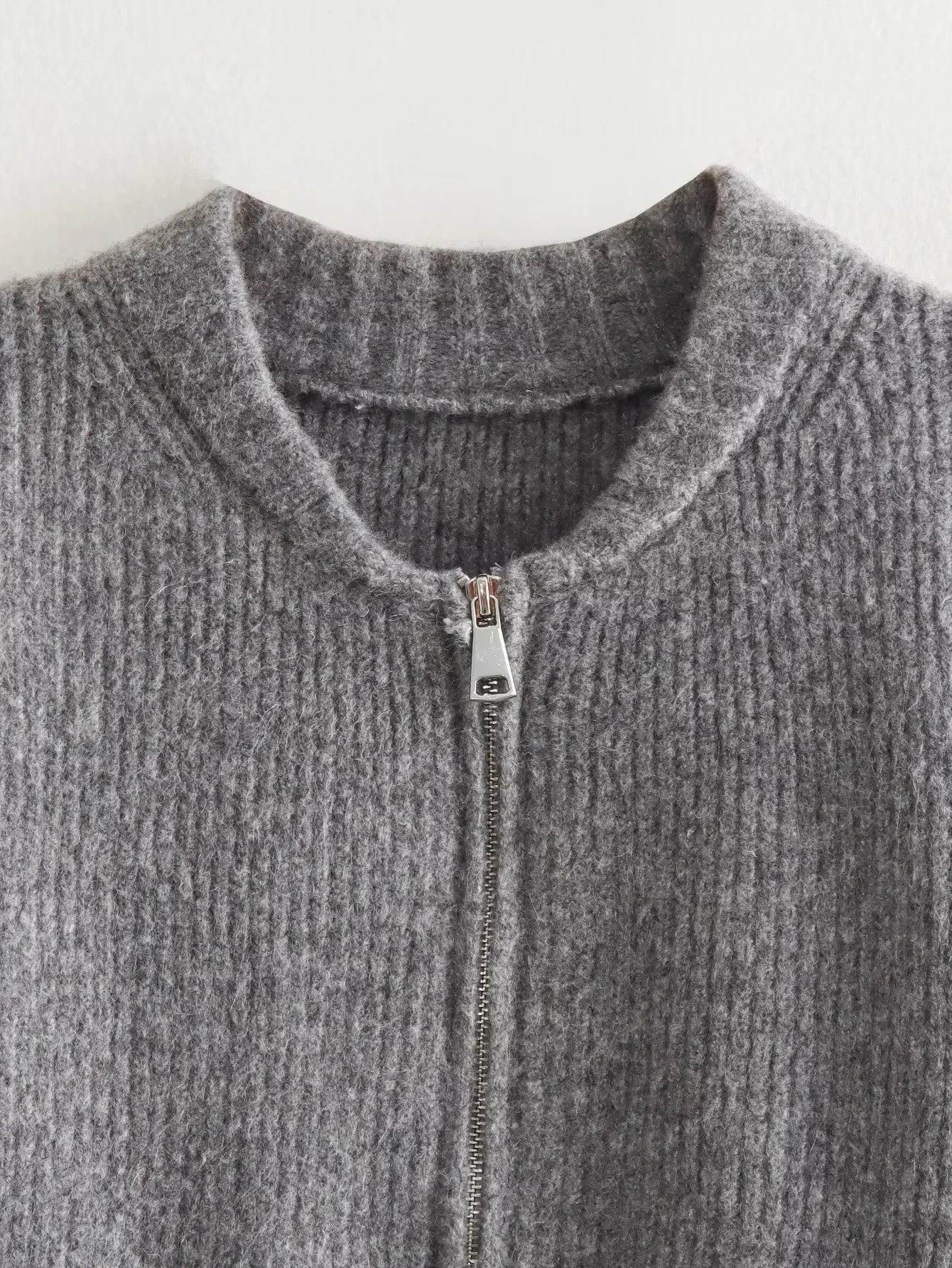 Vintage-sweater med rund hals til kvinder