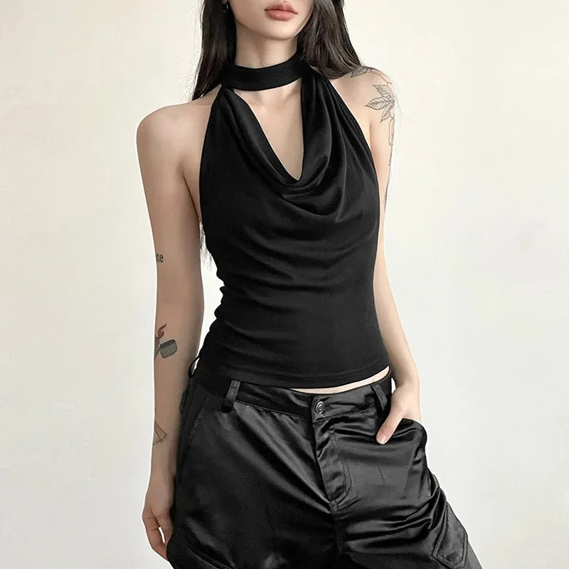 Casual halterneck-top til kvinder