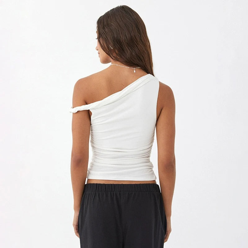 Off-shoulder crop tank top til kvinder