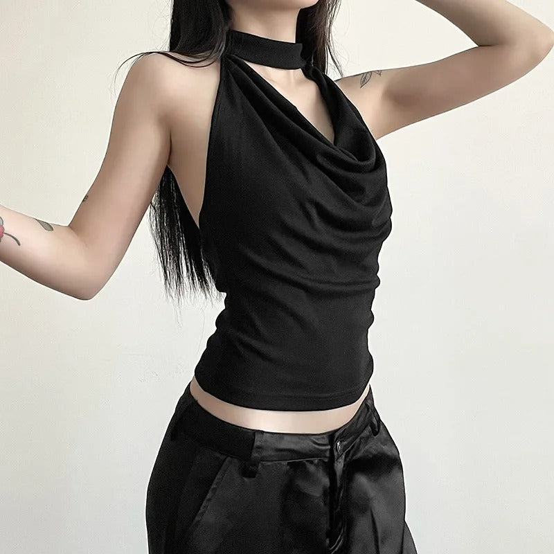 Casual halterneck-top til kvinder