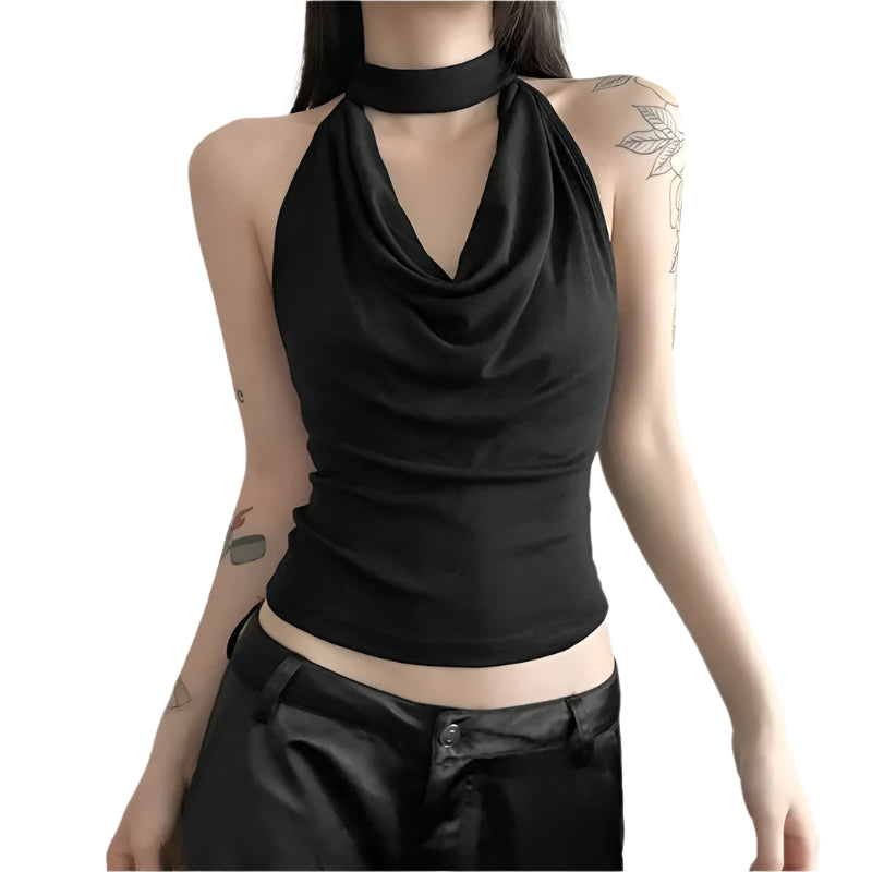 Casual halterneck-top til kvinder
