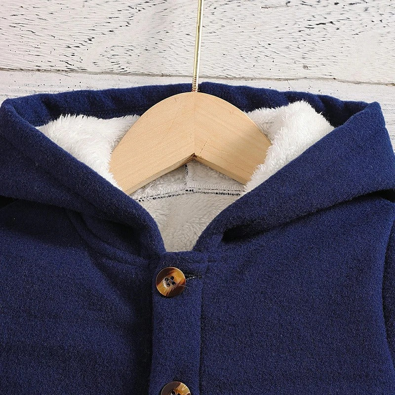 Tyk fleece vinterfrakke til piger