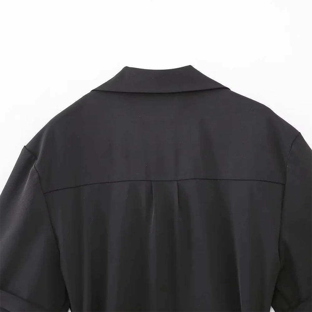 Kortærmet jumpsuit til kvinder