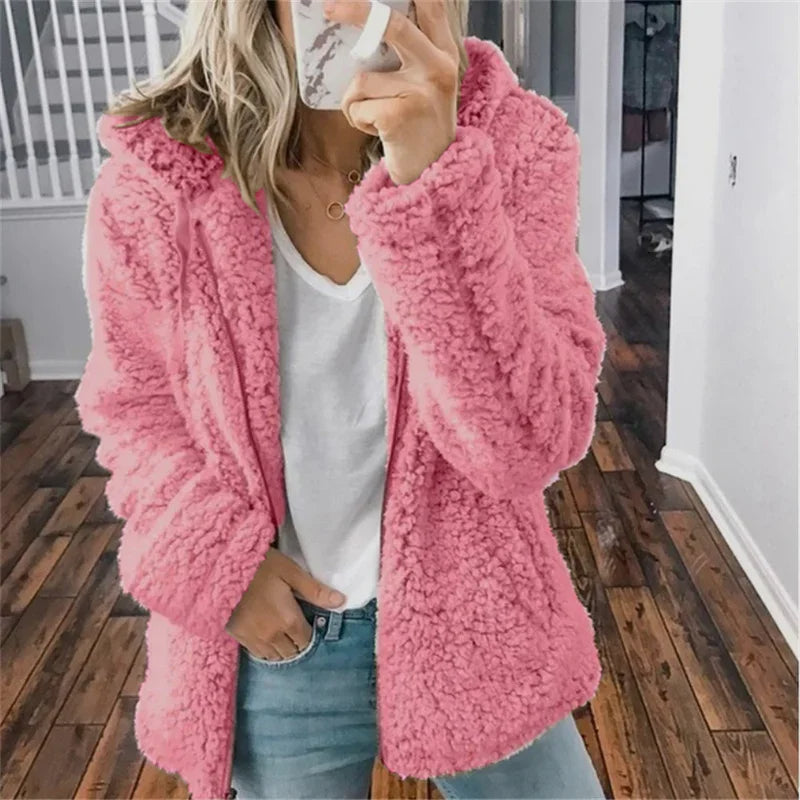 Olivia Kvinders Cardigan – Blød Oversized & Behagelig Fleece Cardigan til Vinter