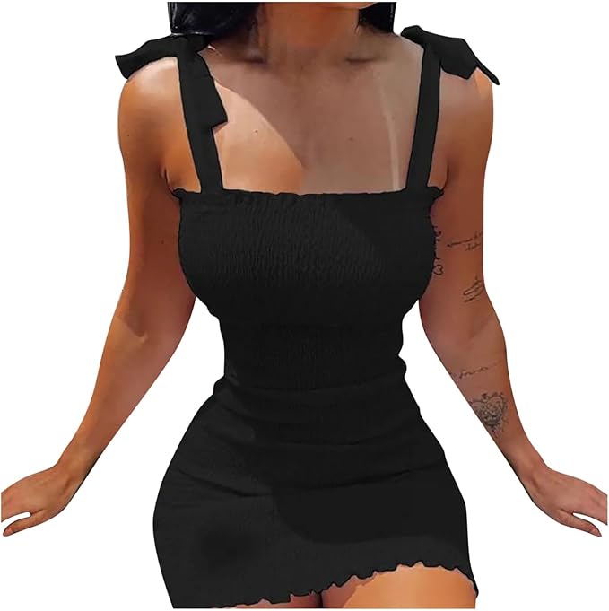 Off-shoulder mini strandkjole til kvinder