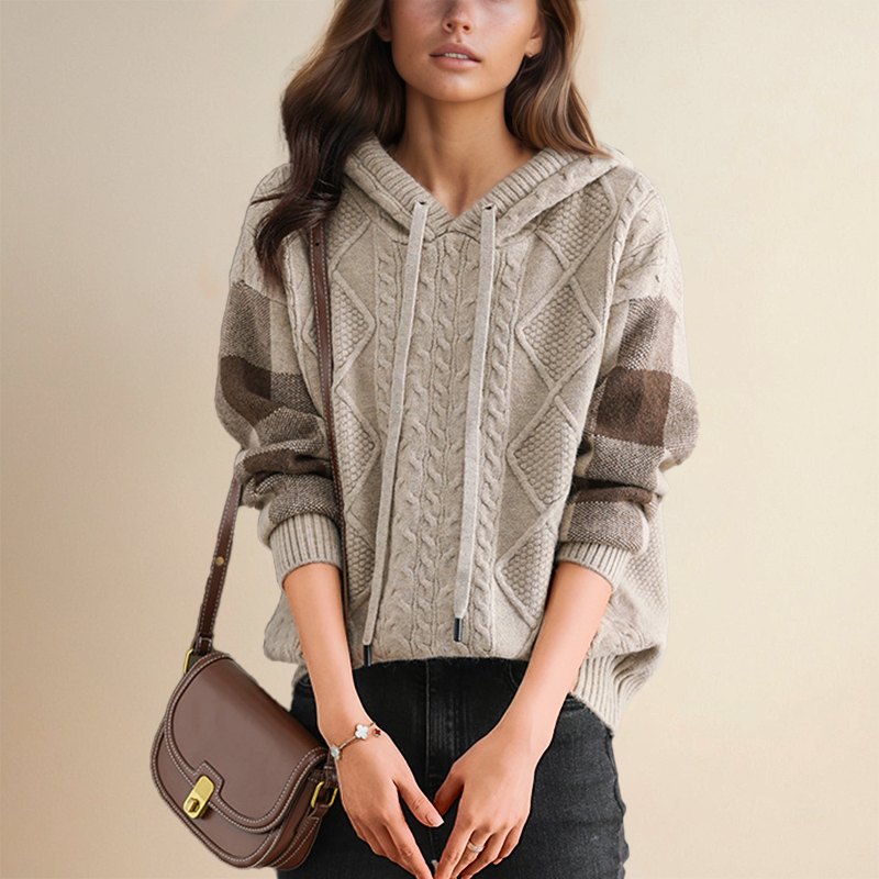Emily | Kabelstrik Hoodie Sweater
