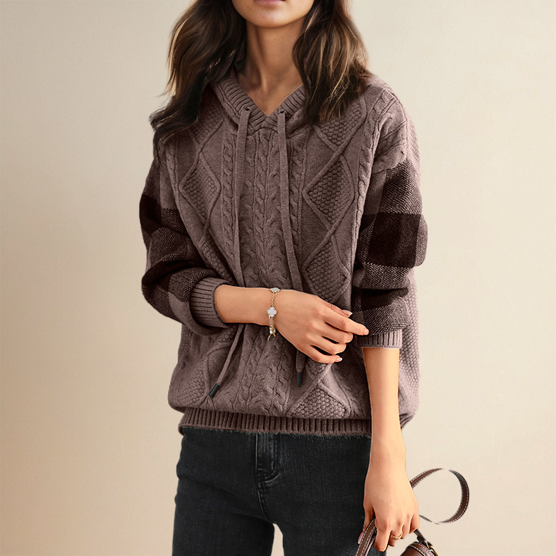 Emily | Kabelstrik Hoodie Sweater