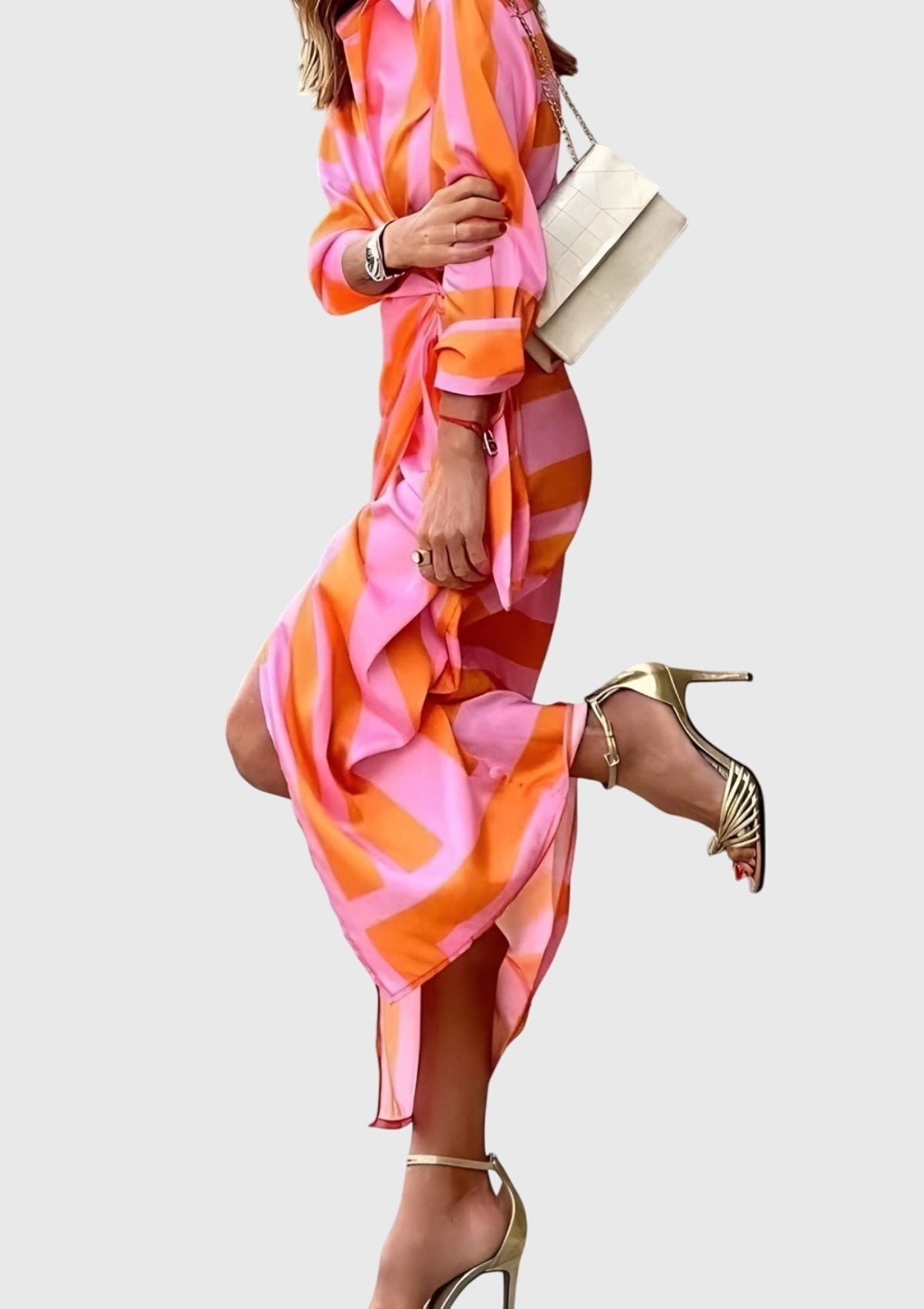 Wrap Style Kjole – Flatterende Silhuet & Talje-Definerende Pasform
