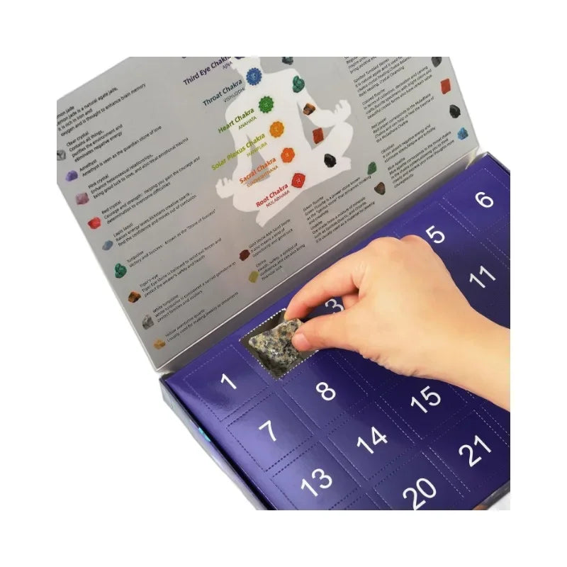 Gemstone Advent Calendar for Children - 24 Genuine Gemstones