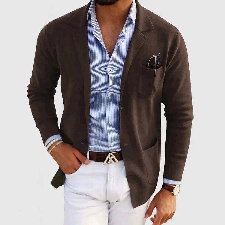 Elton Casual Herre Blazer – Elegant & Alsidig Uld Blazer med Tidøst Stil