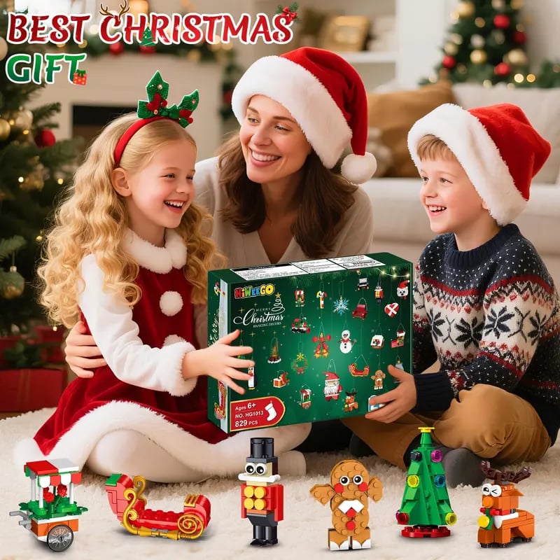 CraftVent | 24 Dages Jule Countdown Ornament Byggesæt Adventskalender