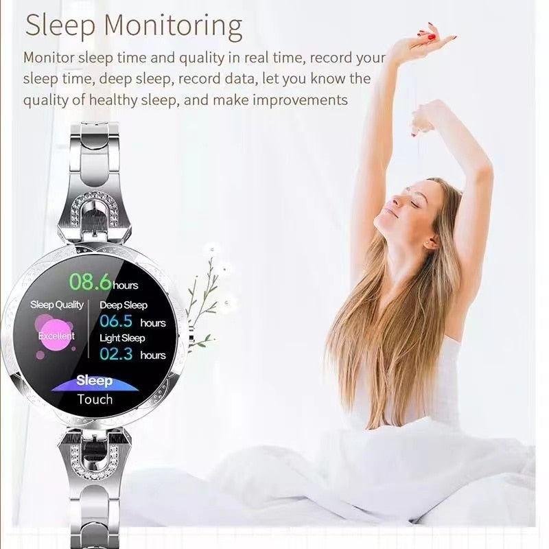 AquaFit Smartwatch til Damer – Vandtæt, Aktivitetstracker & Notifikationer