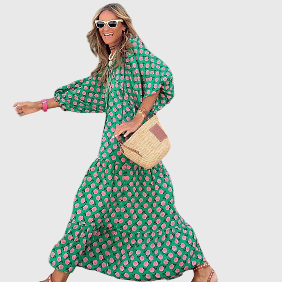 Boho Maxi Kjole – Åndbart Stof & Let Følelse