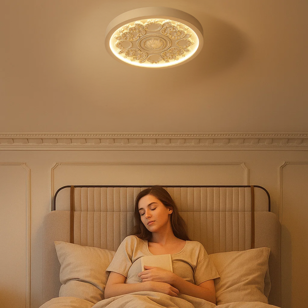 GlowMira | Moderne Harz-Loftlampe med variabel lysfarve
