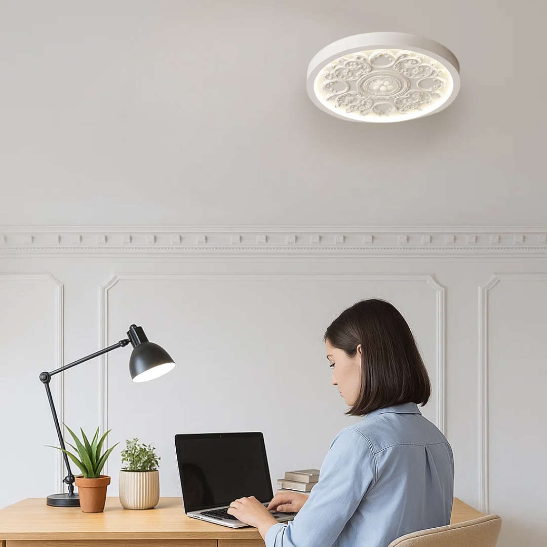 GlowMira | Moderne Harz-Loftlampe med variabel lysfarve