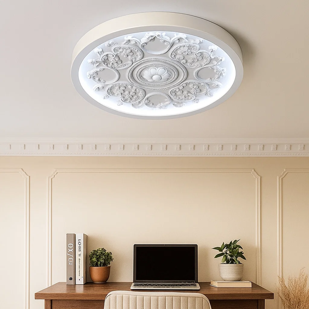 GlowMira | Moderne Harz-Loftlampe med variabel lysfarve