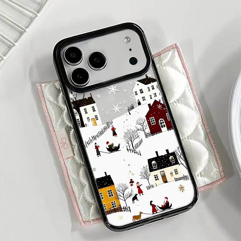 iPhone  11, 12, 13, 14, 15,16, 17 Pro Max, Pro Hårdt Cover med Landskabsdesign