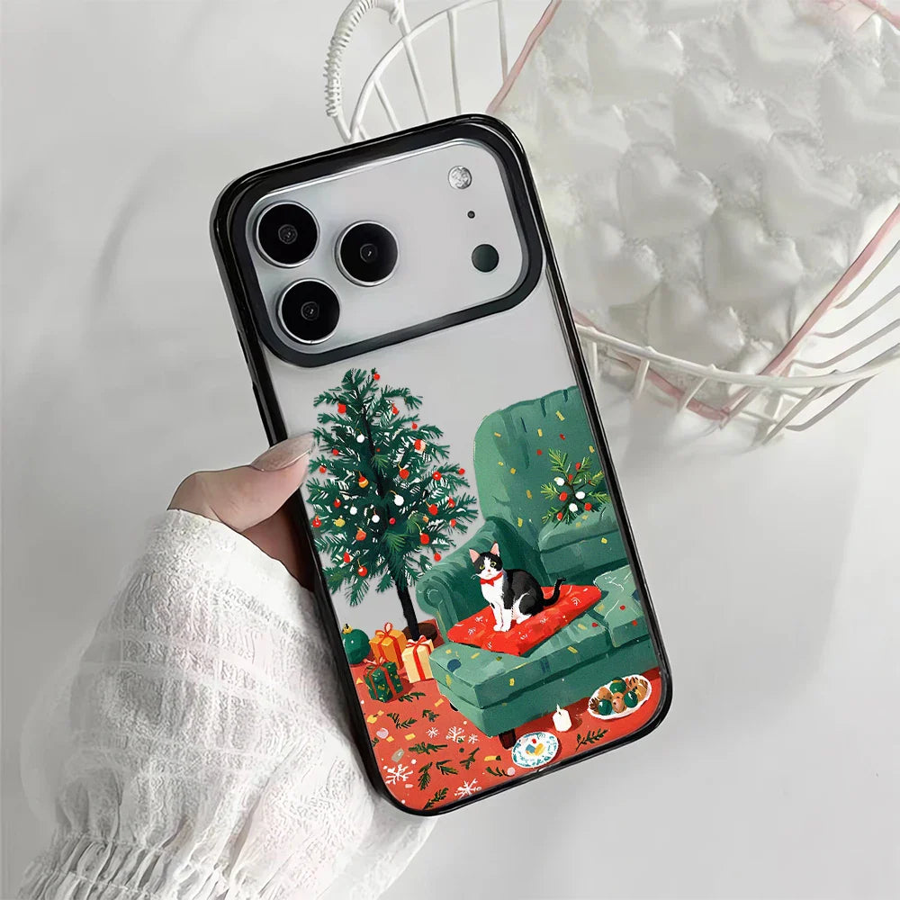 iPhone  11, 12, 13, 14, 15,16, 17 Pro Max, Pro Hårdt Cover med Landskabsdesign
