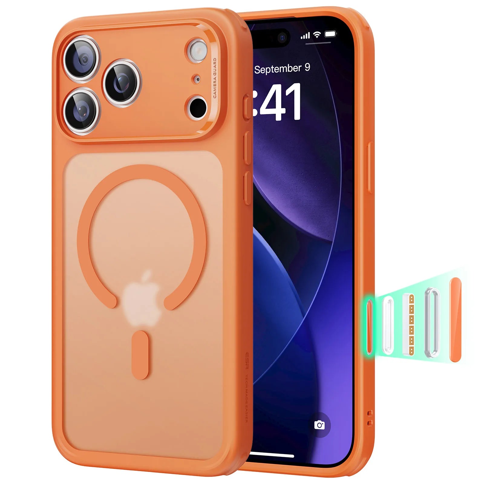 iPhone 16, 17 Pro Max, Iphone Air Kamerakontrol Cover med MagSafe