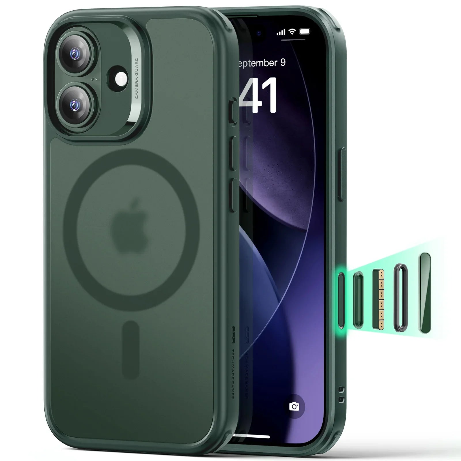 iPhone 16, 17 Pro Max, Iphone Air Kamerakontrol Cover med MagSafe