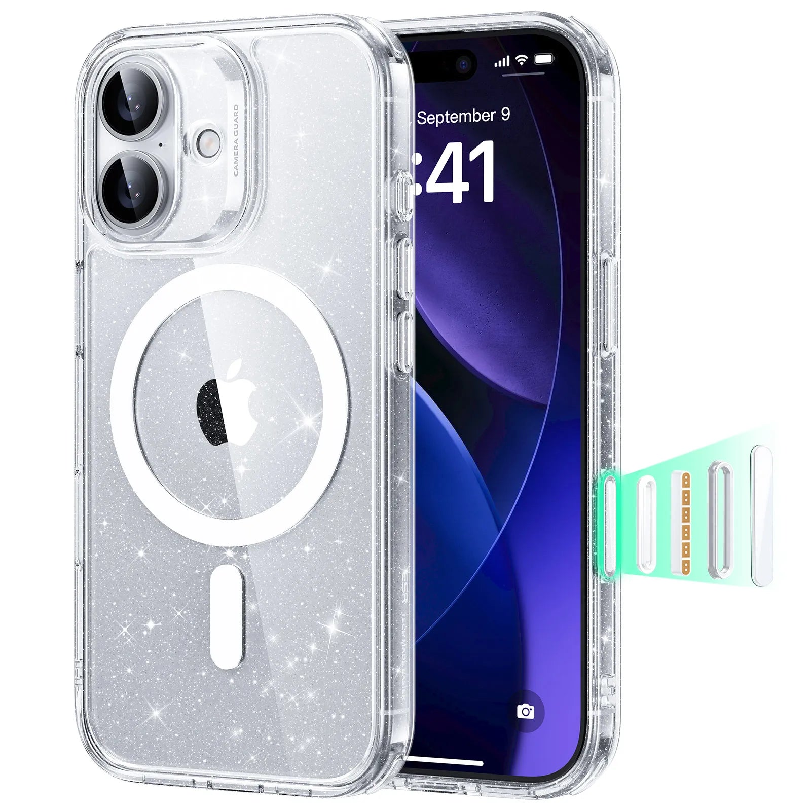 iPhone 16, 17 Pro Max, Iphone Air Kamerakontrol Cover med MagSafe