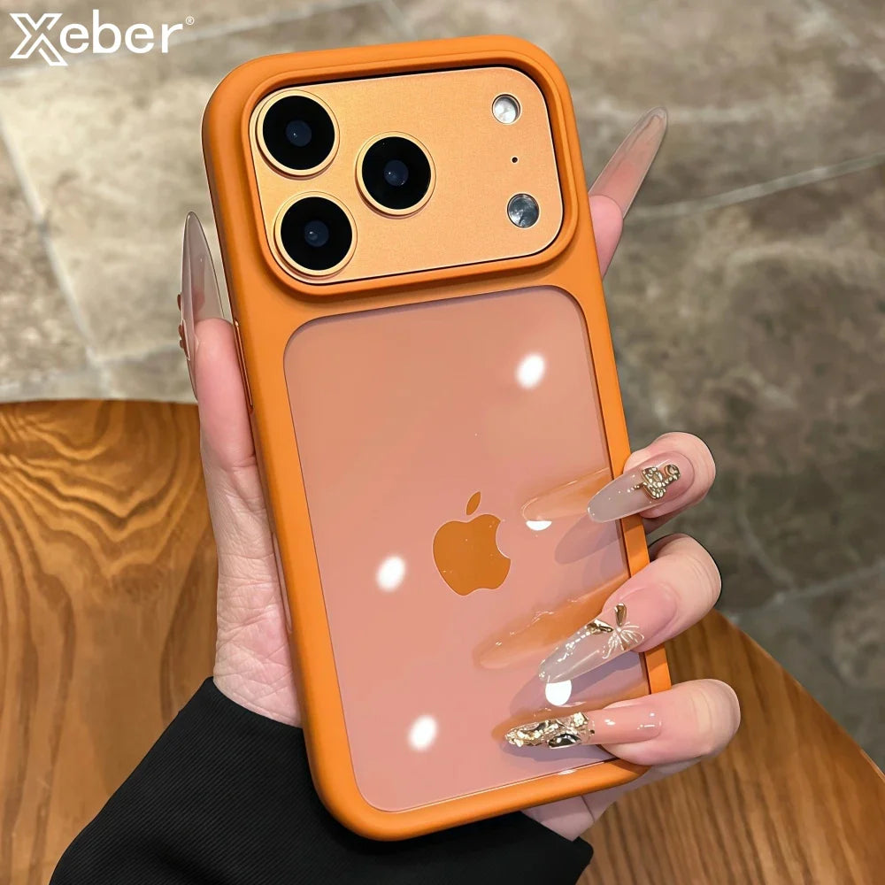 iPhone 14, 15, 16, 17 Pro Max, Pro. iPhone air Telefoncover Krystalklar Design Stødsikkert