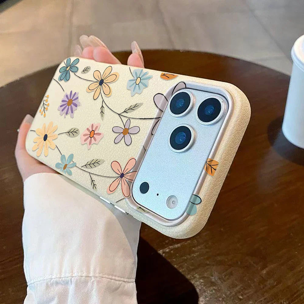 iPhone  11, 12, 13, 14, 15, 16 17 Pro Max, Pro Cover Retro Blomst Design