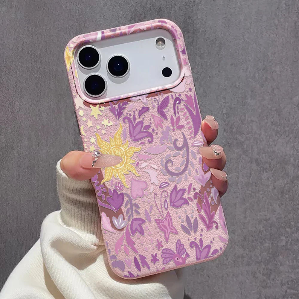 iPhone  11, 12, 13, 14, 15, 16 17 Pro Max, Pro Cover Retro Blomst Design