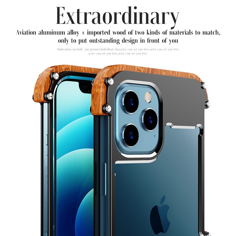 iPhone Etui Trædesign Stødabsorberende