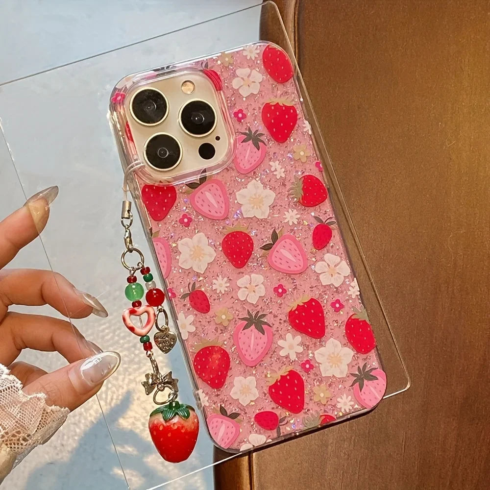 iPhone 11, 12, 13, 14, 15, 16, 17, Pro Max, Etui med Blomstret Design